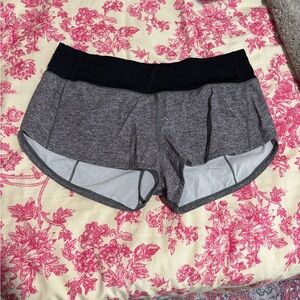 Grey Lululemon Speed Up 2.5” Low Rise Shorts in EUC
